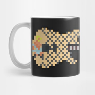 Pixel Blue Dress Rampage Guitar Mug